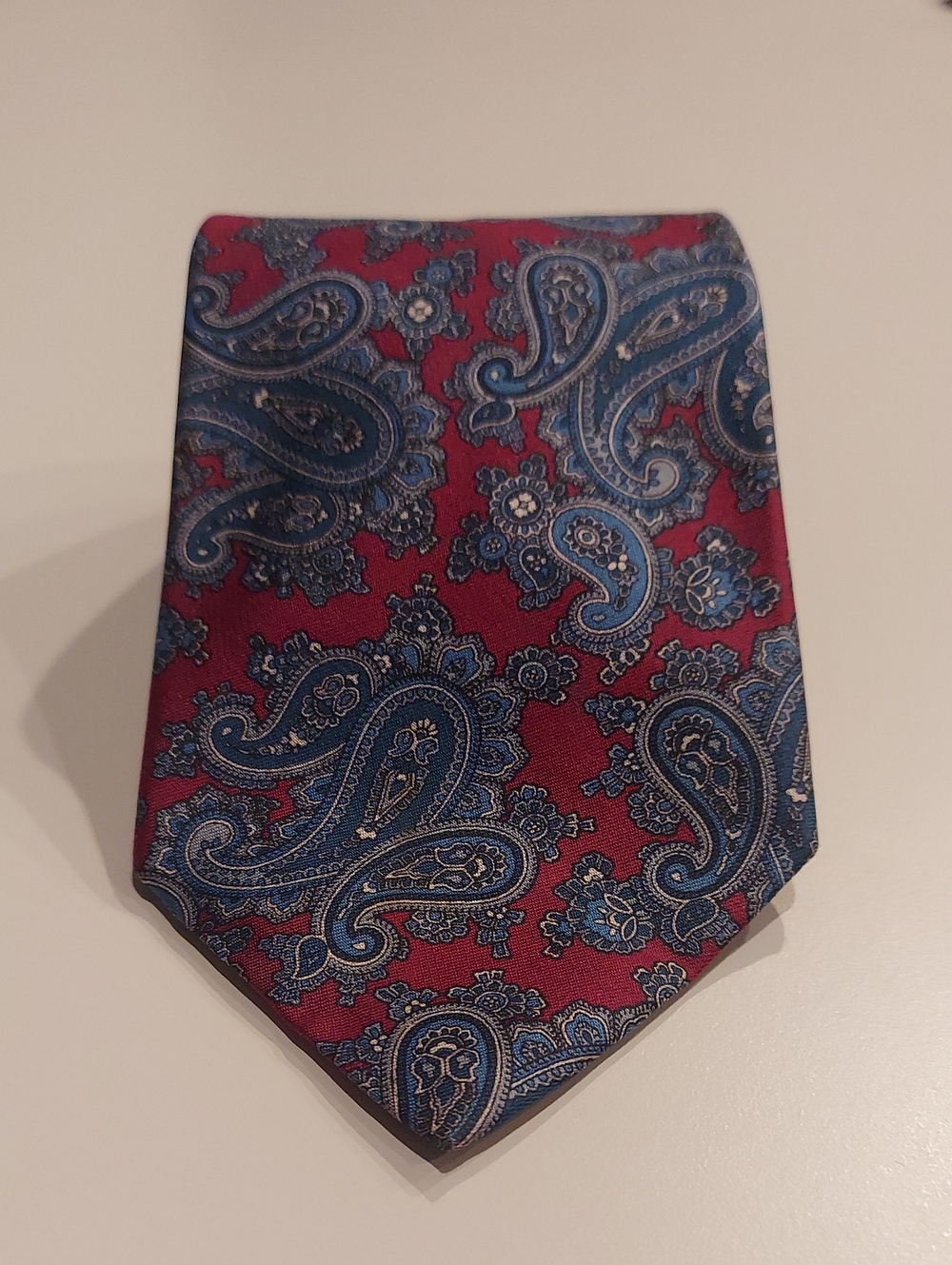 Gant Burgundy & Blue Paisley Silk Tie
